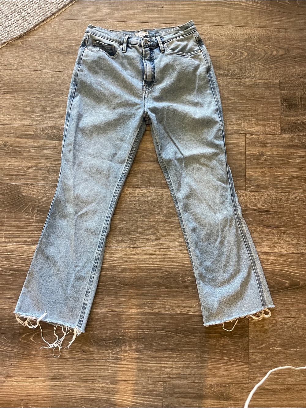 Good American Light Blue Flare Jeans